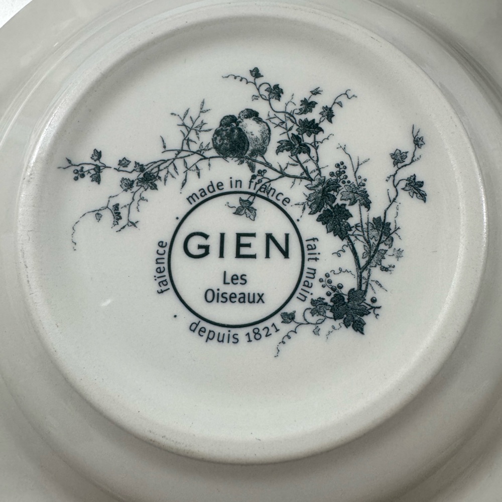Gien Les Oiseaux Tea Saucer Made in France 6 1/2” - Picture 3 of 4